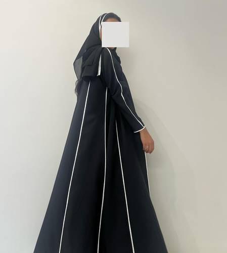 Black Striped Abaya
