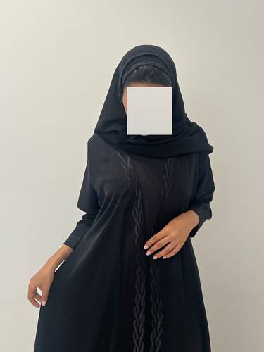 Black Abaya With Black Embroidery