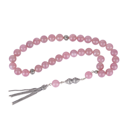 Natural Madagascar Rose Quartz Tasbih – High Quality