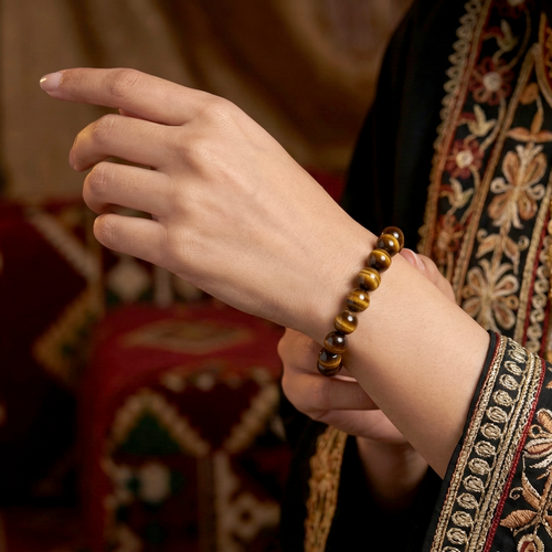 اسوارة عين النمر الطبيعي  8 mm