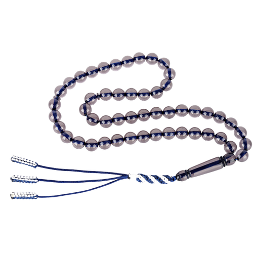 Bakelite Tasbih – Transparent Navy Blue Beads