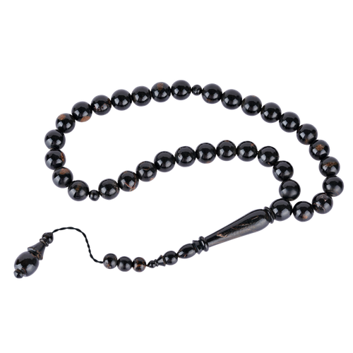 Natural Black Yusr Tasbih 10mm – 33 Beads Luxury Prayer Beads