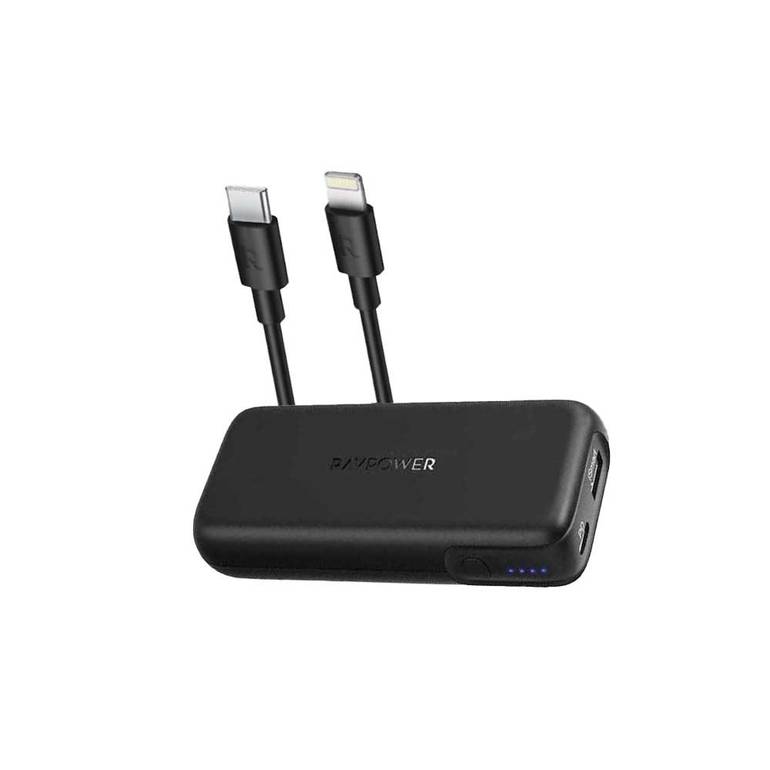 راف باور - عرض  بطارية 10000mAh بي دي 20 واط + كيبل من تايب سي إلى لايتنينق 1 متر