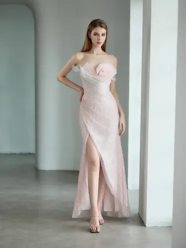 Blush Snow Dress  فستان 