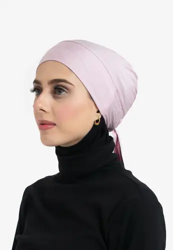 Tie-Back Hijab Under-Cap - Pink 22255-AL18 غطاء رأس داخلي للحجاب برباط خلفي