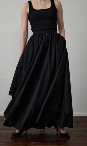 COTTON LAYERED SKIRT (3124)  تنورة قطنية متعددة الطبقات 