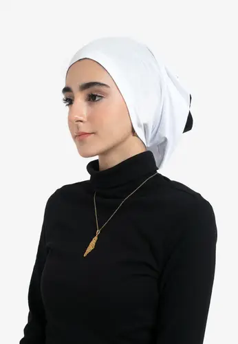 Tube Hijab Under-Cap - Pure White 11036-AL22 غطاء حجاب أنبوبي 