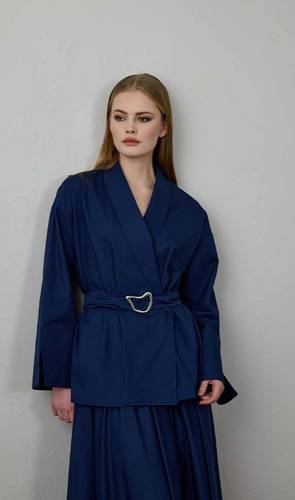 POPLIN ACCESSORIZED SKIRT SET (5588) طقم تنورة بوبلين مزين 