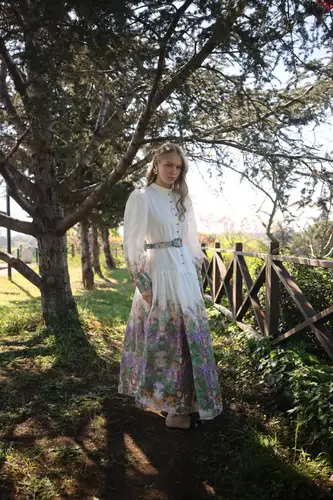 Canvas Purple Linen Dress فستان كتان بنفسجي من قماش الكانفاس