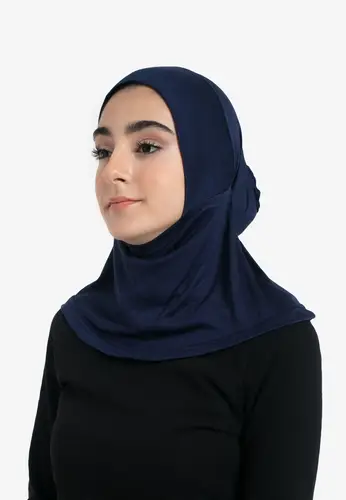 Full Coverage Hijab Cap - Navy 33034-AL03 غطاء حجاب كامل التغطية