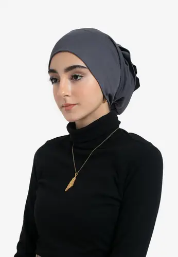 Tube Hijab Under-Cap - Charcoal Grey 11230-AL26 غطاء حجاب أنبوبي 