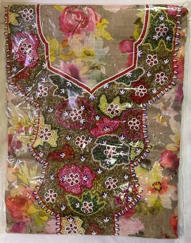 Mukhawar Indian Cotton Luxury Hand Embroidery with Tarhah  BSH067