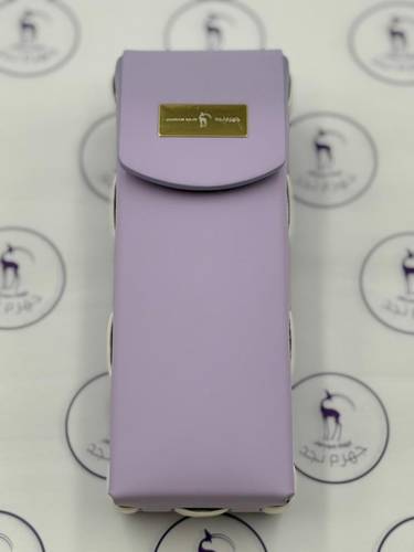Luxury Purple Leather Eyeglass Case SG516 with Magnetic Closure