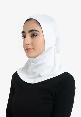 Full Coverage Hijab Cap - Pure White 33036-AL04 - غطاء حجاب كامل التغطية