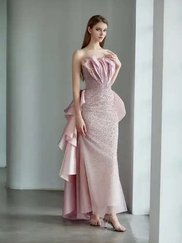 Rose Mermaid Dress  فستان 