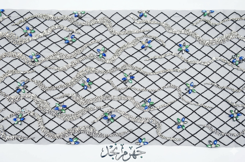 قماش مطرز يدوي 18002 Hand Embroidery Mesh 