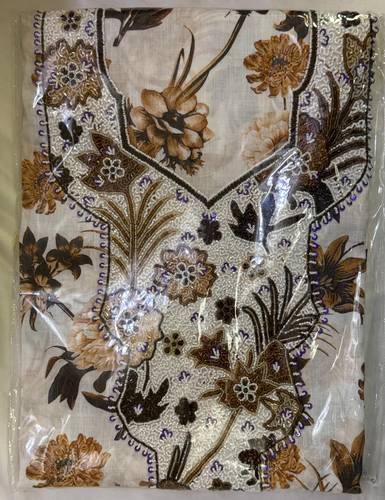 Mukhawar Indian Cotton Luxury Hand Embroidery with Tarhah  BSH068