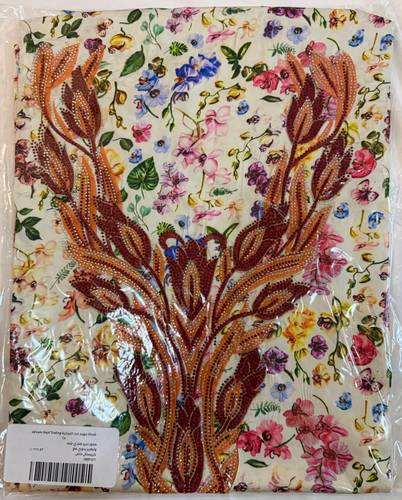 Mukhawar Indian Silk Needlework & Hand Embroidery with Special Crystals ABR121