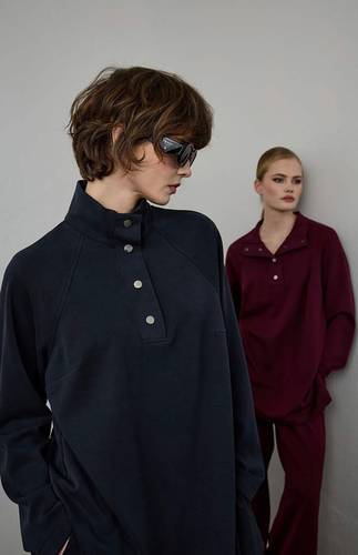 MODAL COLLAR DETAIL SET (5594)  طقم مودال بتفاصيل ياقة 