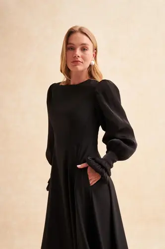 Efsun Black Dress فستان إفسون أسود