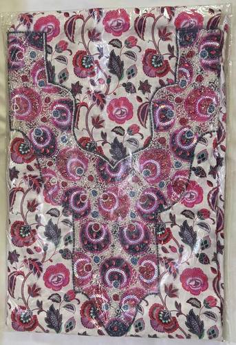 Mukhawar Indian Cotton & Silk Luxury Hand Embroidery   AJL010