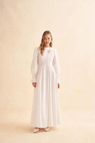 Efsun White Dress فستان إفسون أبيض