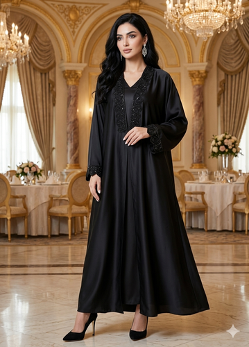 عباية لؤلؤة السواد TH009