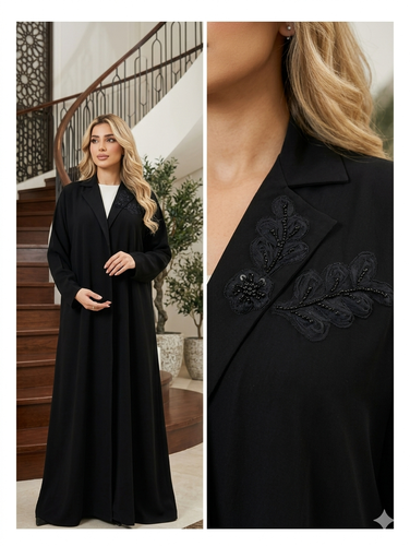 Royal Black Crepe Blazer NajdbyR4