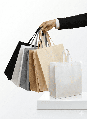 كيس قماش بقاعدة عريضة  Fabric Bag with Wide Base (Gusseted Bag)