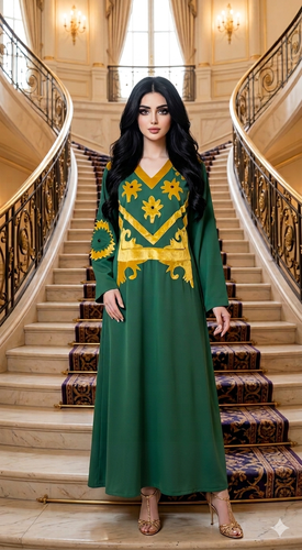 جلابيه  كريب باربي مع مخمل ساده SH210