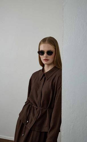 WAFFLE FLARED SKIRT SET (5447)  طقم تنورة واسعة بنمط الوافل 