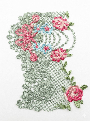 كلف مطرزة 023 Embroidered Lace