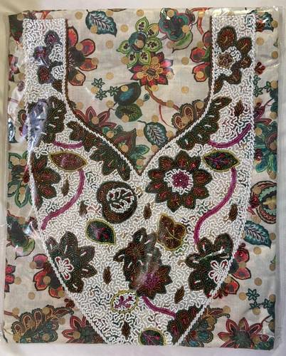 Mukhawar Indian Cotton Luxury Hand Embroidery with Tarhah  BSH071