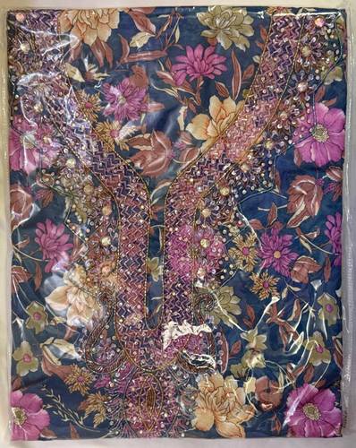 Mukhawar Indian Cotton Luxury Hand Embroidery with Tarhah  BSH072