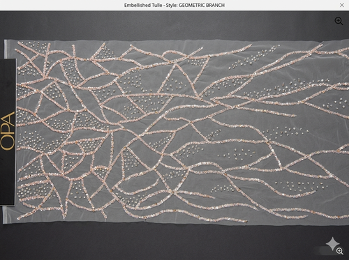 قماش مطرز يدوي 18024 Hand Embroidery Mesh 