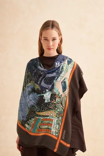 Liora Shoulder Shawl Coffee شال كتف ليورا لون بني فاتح