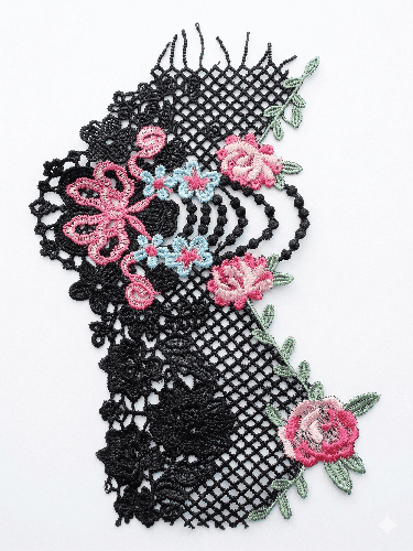 كلف مطرزة 022 Embroidered Lace