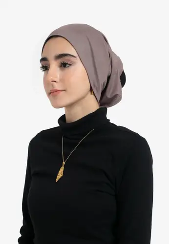 Tube Hijab Under-Cap - Truffle 11210-AL25 غطاء حجاب أنبوبي 