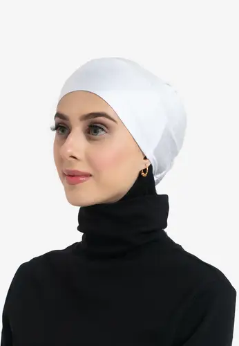 Tie-Back Hijab Under-Cap - Pure White 22036-AL13 غطاء رأس داخلي للحجاب برباط خلفي