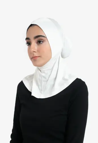 Full Coverage Hijab Cap - Off-White 33037-AL04 غطاء حجاب كامل التغطية