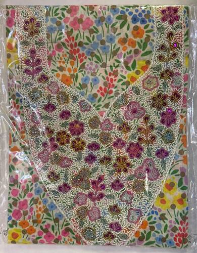 Mukhawar Indian Cotton Luxury Hand Embroidery with Tarhah  BSH065