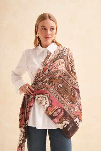 Calvin Shoulder Wrap Coffee وشاح كتف كالفن لون بني فاتح