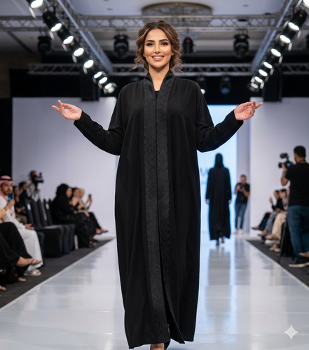 عباية كريب مطرزة أمام كلوش 2020