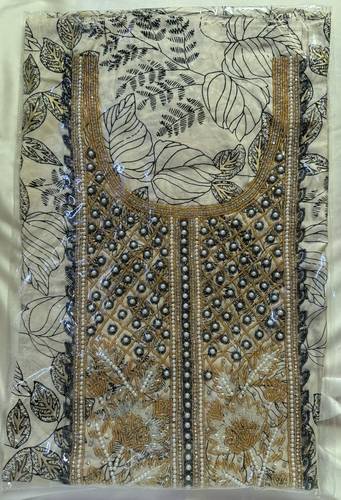 Mukhawar Cotton India Hand Made Stich Paige with Pearl RMSH13