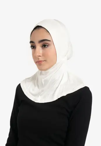 Full Coverage Hijab Cap - Cream 33001-AL01 غطاء حجاب كامل التغطية