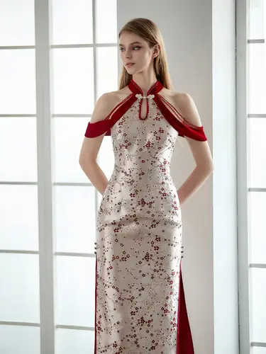 Peach Blossom Dress  فستان 