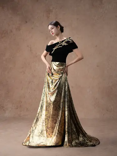 Gilded Shadow Dress  فستان 