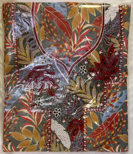 Mukhawar Indian Cotton Luxury Hand Embroidery with Tarhah  BSH060