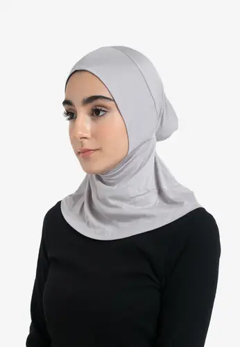 Full Coverage Hijab Cap - Lilac Grey 33206-AL05 غطاء حجاب كامل التغطية