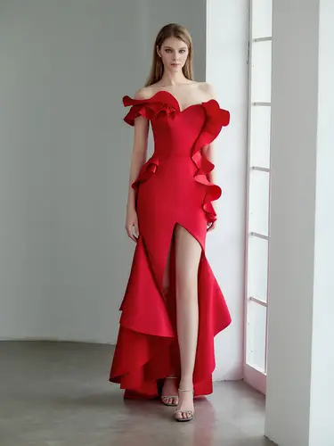 Crimson Blaze Dress  فستان 